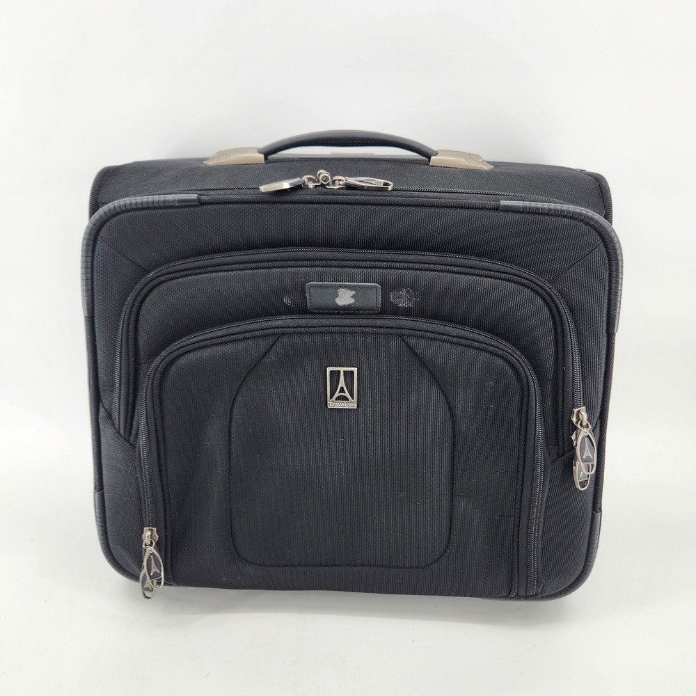 Travelpro Crew 9 Rolling Carry On Luggage 16.5" Black Business Suitcase